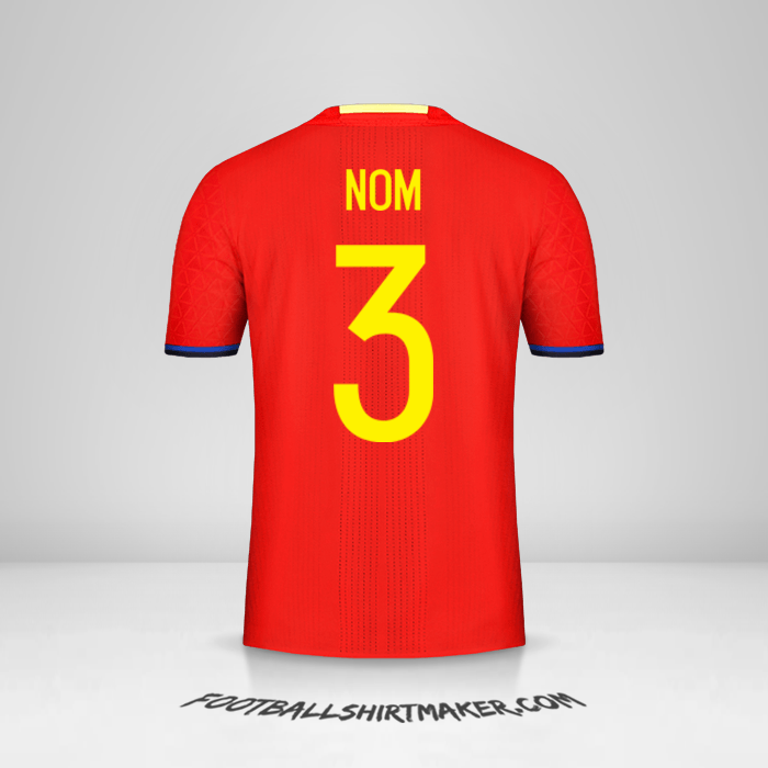 Maillot Espagne 2016 -  nom - 3