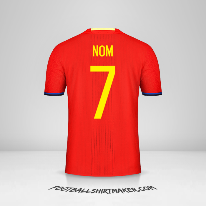Maillot Espagne 2016 -  nom - 7