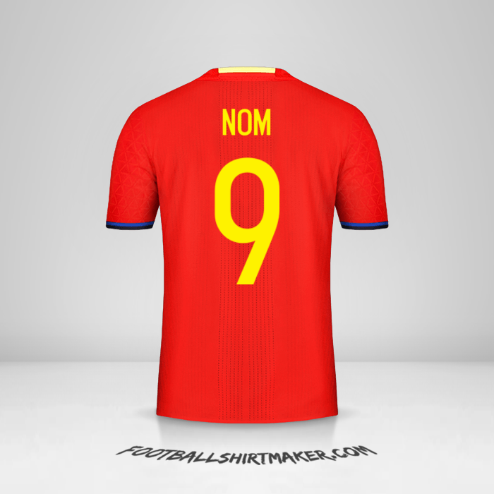 Maillot Espagne 2016 -  nom - 9