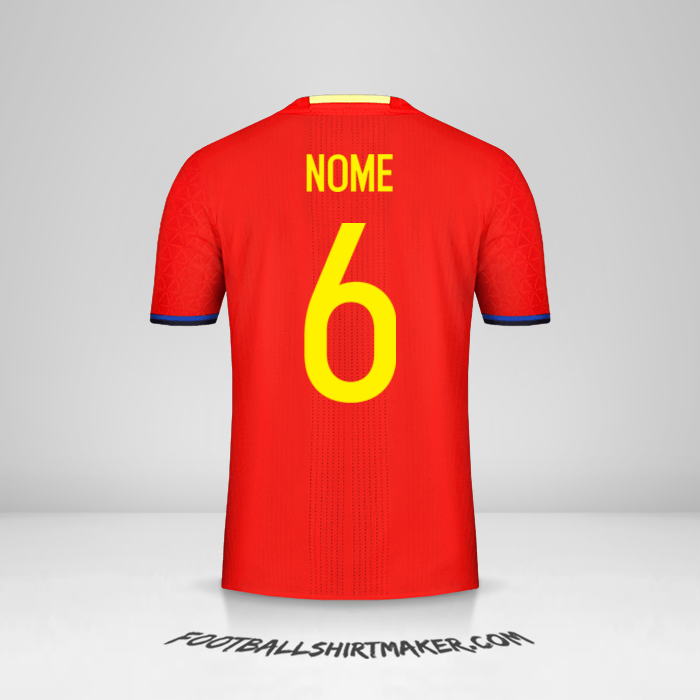 Camisa Espanha 2016 -  nome - 6