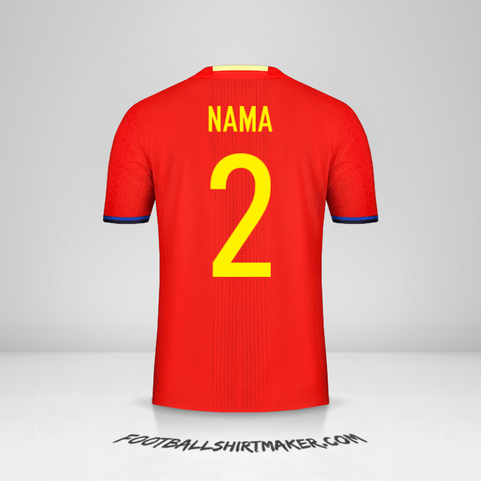 Jersey Spanyol 2016 -  nama - 2