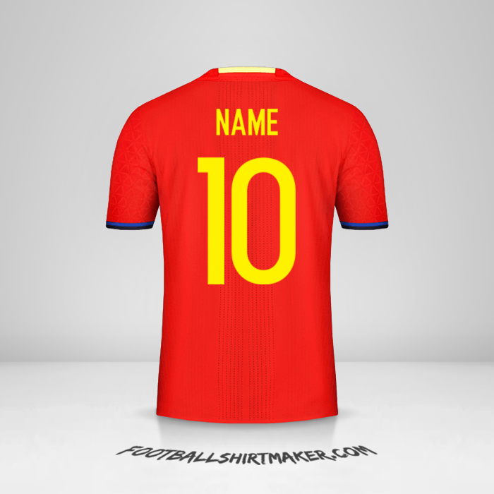 Shirt Spain 2016 -  name - 10
