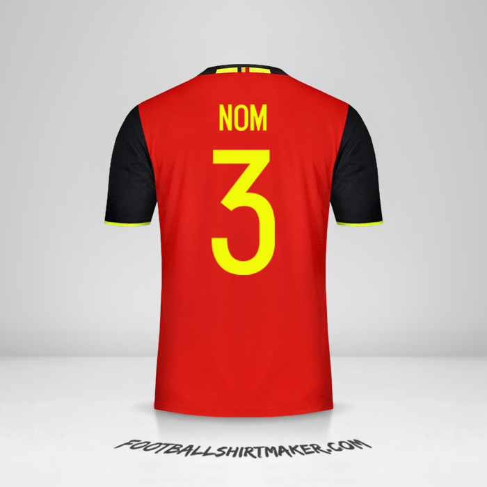 Maillot Belgique 2016 -  nom - 3