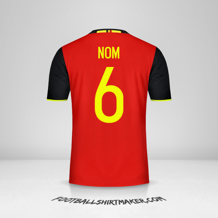 Maillot Belgique 2016 -  nom - 6
