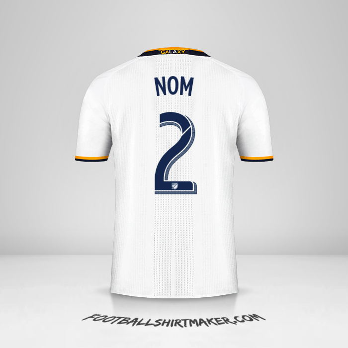 Maillot LA Galaxy 2016/2017 -  nom - 2