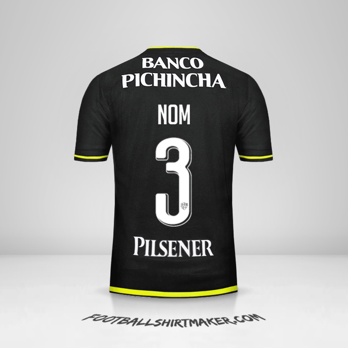 Maillot Barcelona SC 2016 Extérieur -  nom - 3