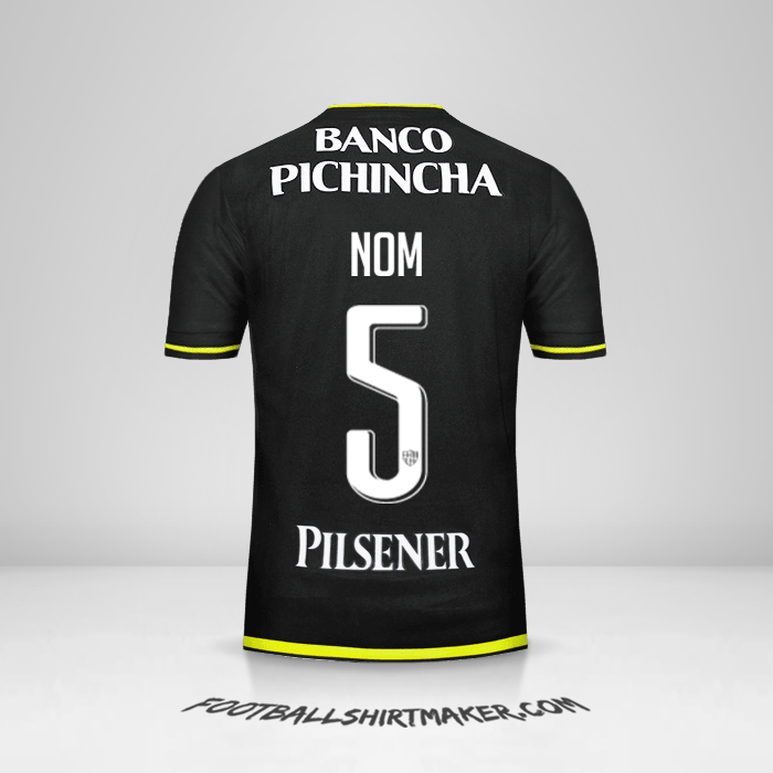 Maillot Barcelona SC 2016 Extérieur -  nom - 5
