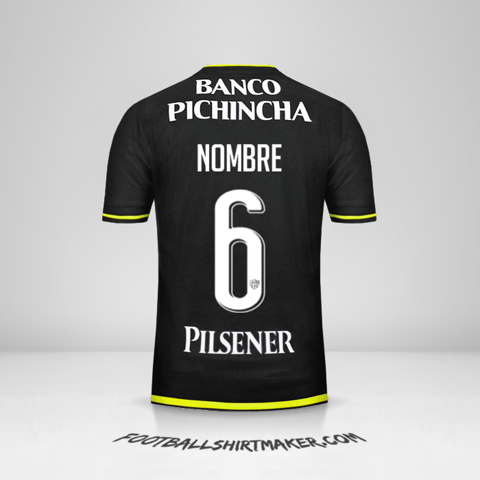 Camiseta Barcelona SC 2016 Visita -  nombre - 6