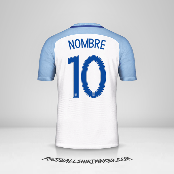 Jersey Inglaterra 2016/17 -  nombre - 10
