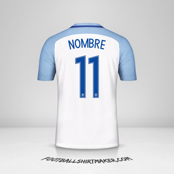 Jersey Inglaterra 2016/17 -  nombre - 11
