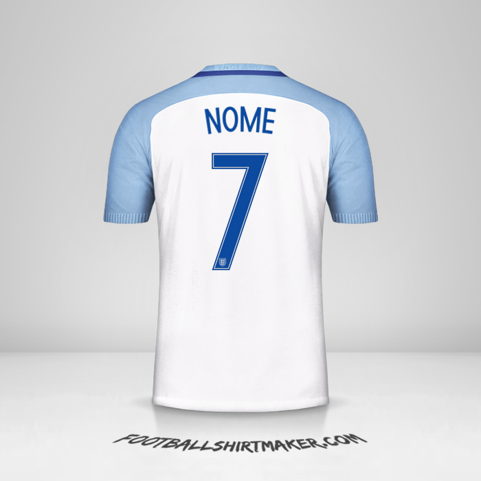 Camisola Inglaterra 2016/17 -  nome - 7