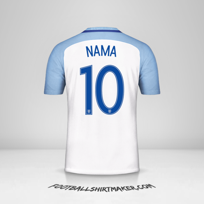 Jersey Inggris 2016/17 -  nama - 10