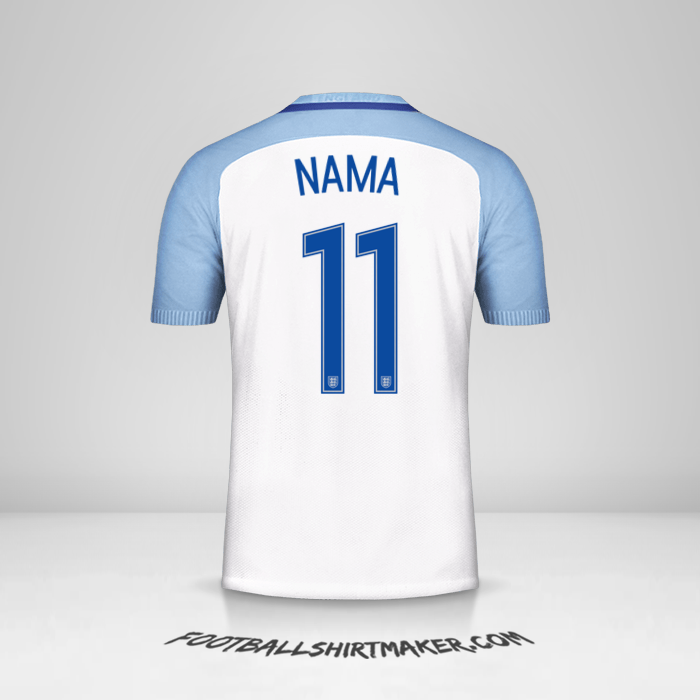 Jersey Inggris 2016/17 -  nama - 11