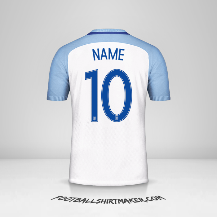 Shirt England 2016/17 -  name - 10