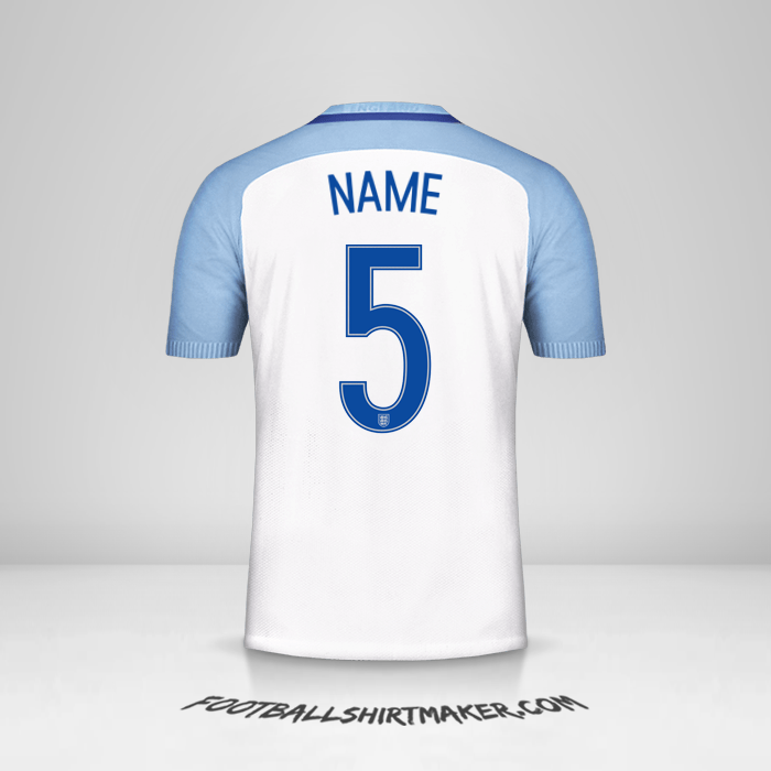 Shirt England 2016/17 -  name - 5
