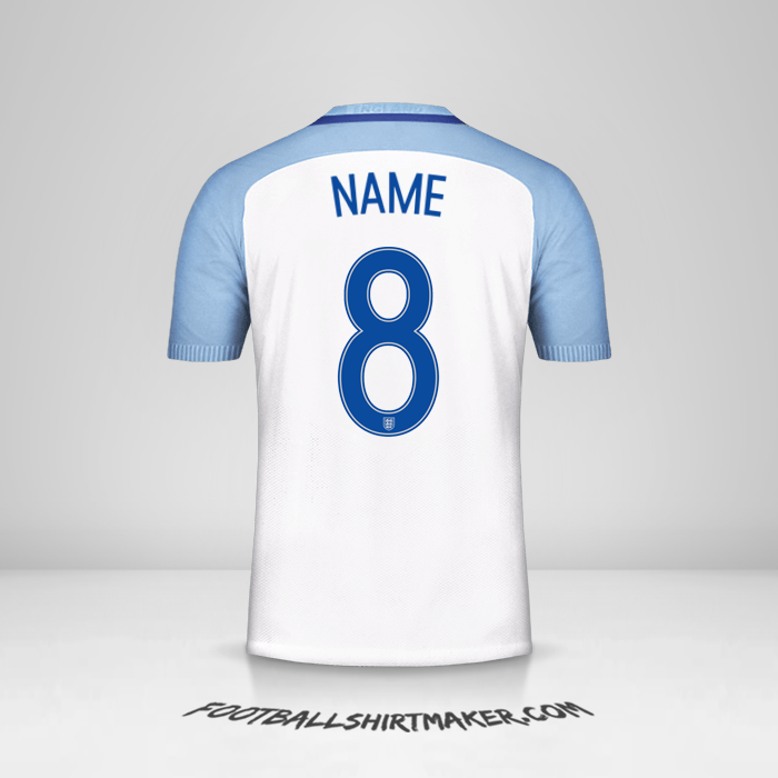 Shirt England 2016/17 -  name - 8
