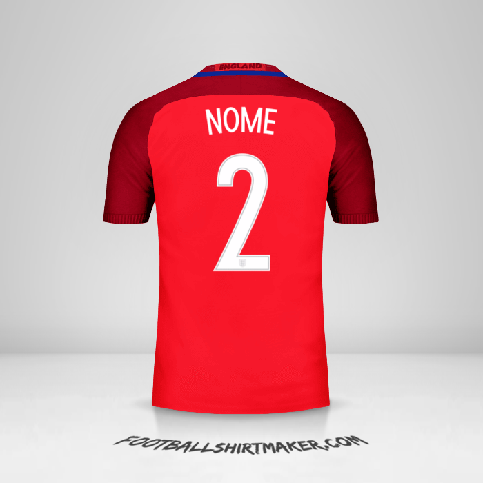Camisa Inglaterra 2016 Alternativa -  nome - 2