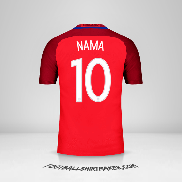 Jersey Inggris 2016 Alternatif -  nama - 10