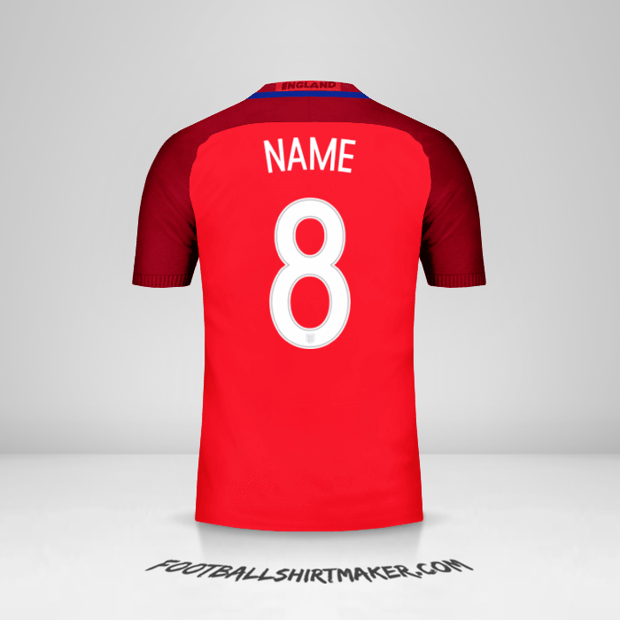 Shirt England 2016 Away -  name - 8