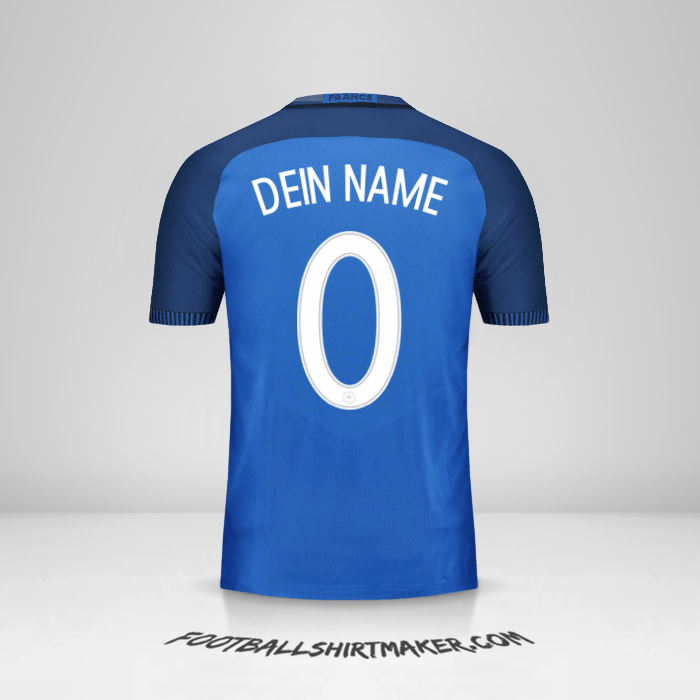 Trikot Frankreich 2016 -  dein name - 0
