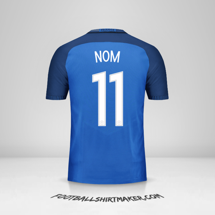 Maillot France 2016 -  nom - 11