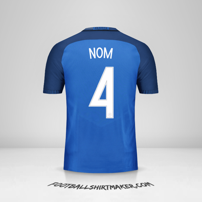 Maillot France 2016 -  nom - 4
