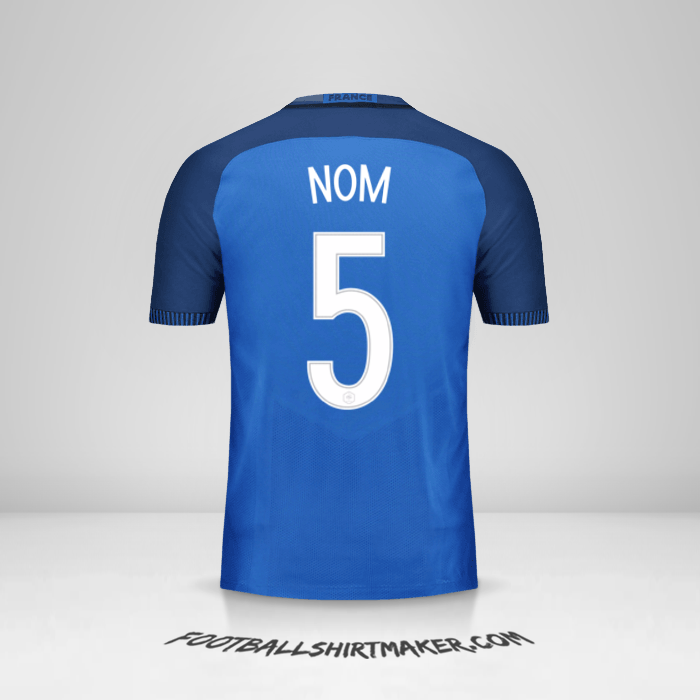 Maillot France 2016 -  nom - 5
