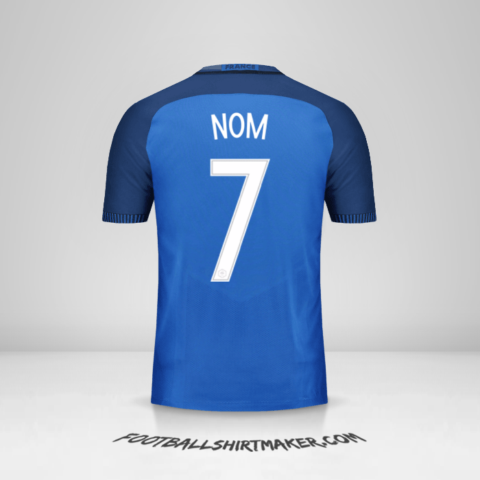 Maillot France 2016 -  nom - 7