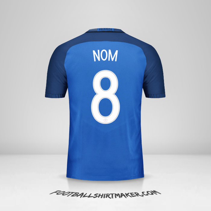 Maillot France 2016 -  nom - 8