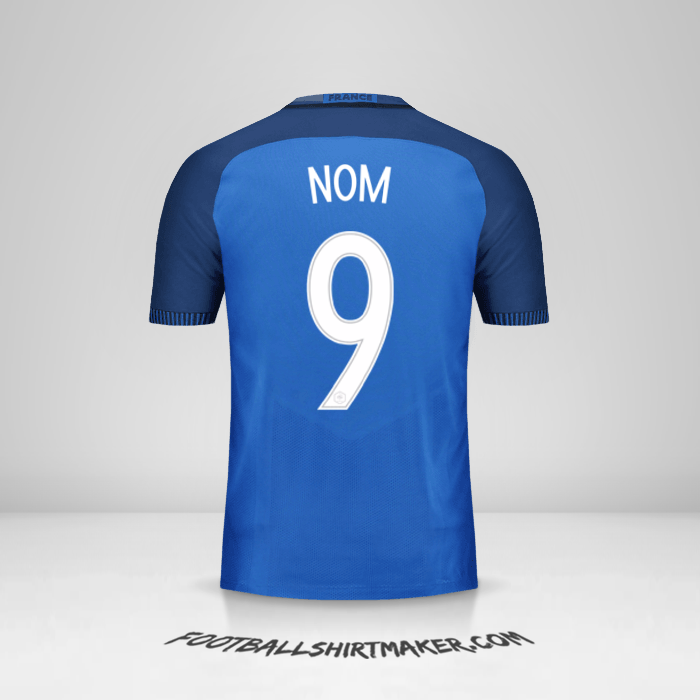 Maillot France 2016 -  nom - 9