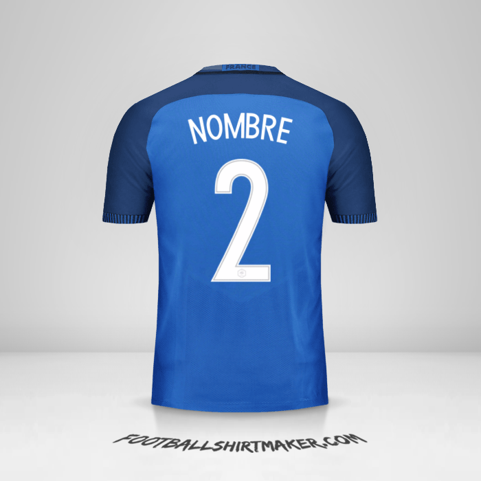 Jersey Francia 2016 -  nombre - 2