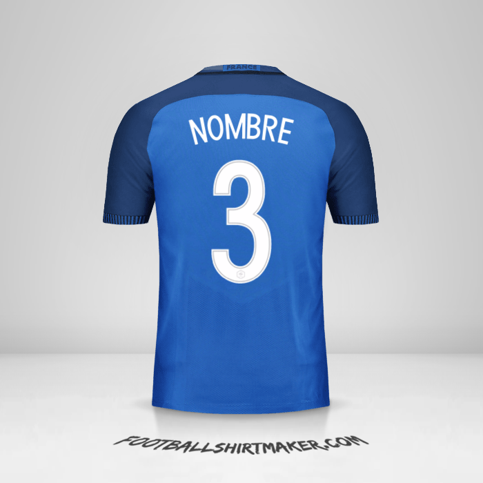 Jersey Francia 2016 -  nombre - 3