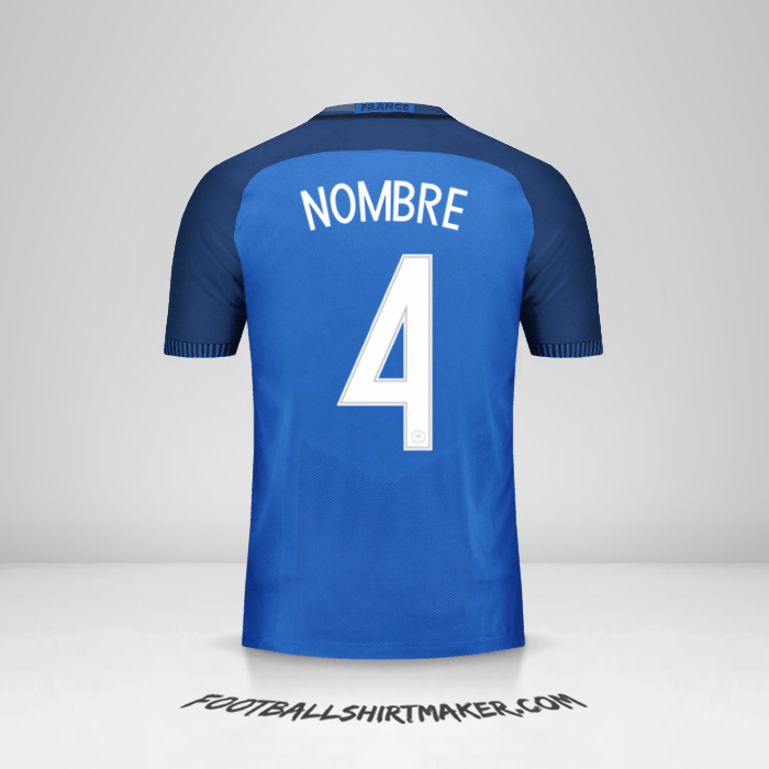 Jersey Francia 2016 -  nombre - 4