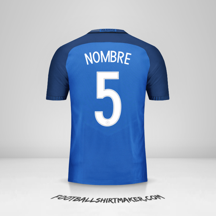 Jersey Francia 2016 -  nombre - 5