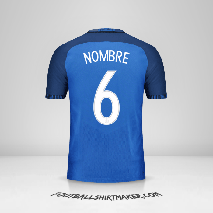 Jersey Francia 2016 -  nombre - 6