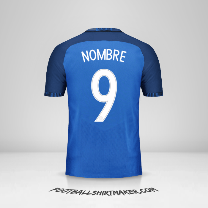 Jersey Francia 2016 -  nombre - 9