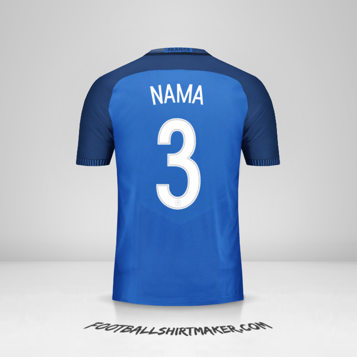 Jersey Prancis 2016 -  nama - 3