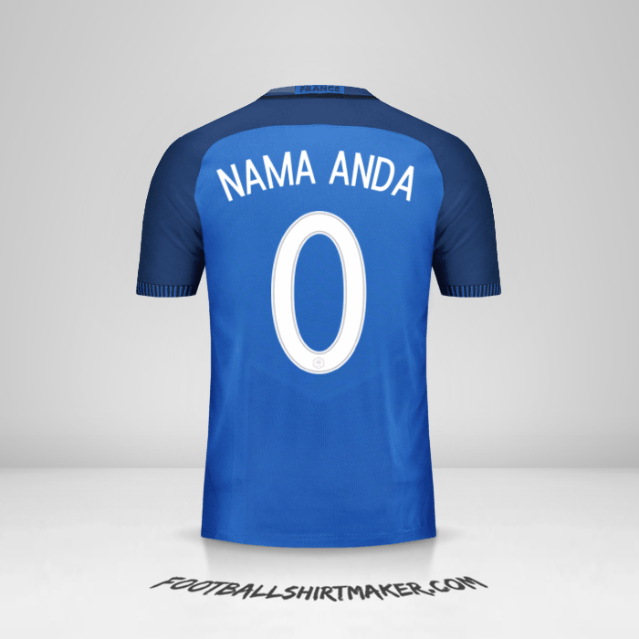 Jersey Prancis 2016 -  nama anda - 0