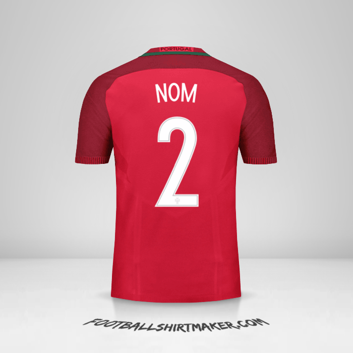 Maillot Portugal 2016 -  nom - 2