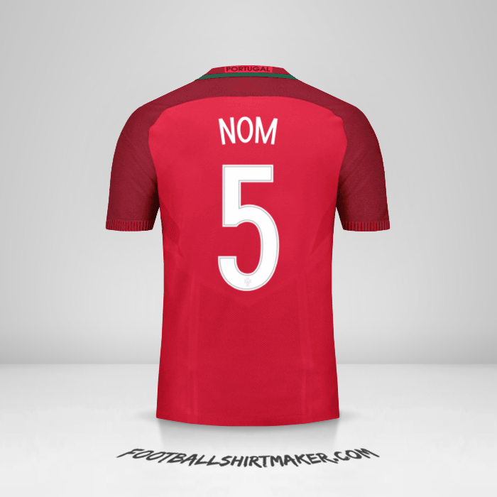 Maillot Portugal 2016 -  nom - 5