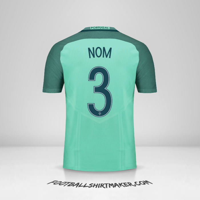 Maillot Portugal 2016 Extérieur -  nom - 3