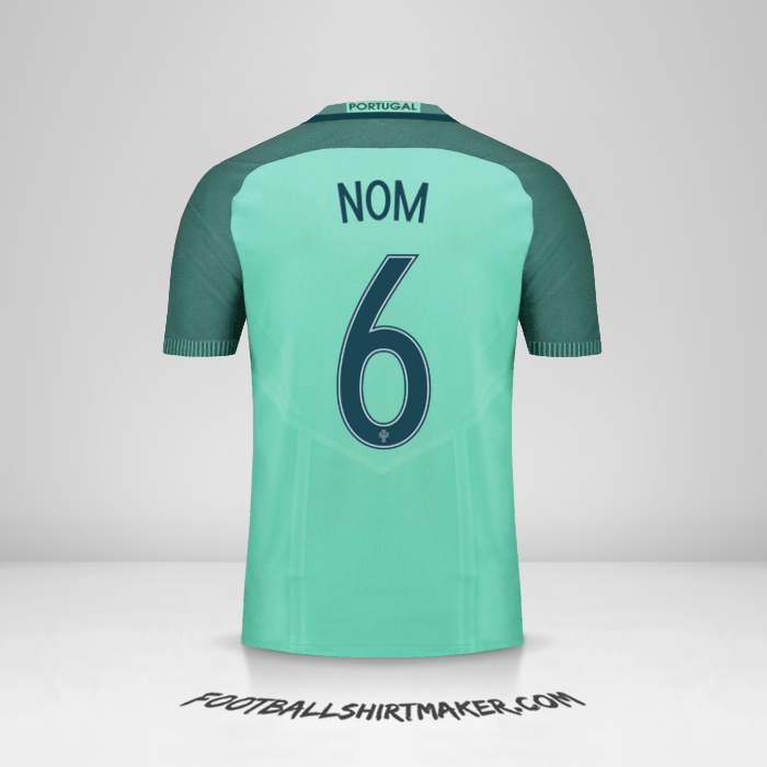 Maillot Portugal 2016 Extérieur -  nom - 6