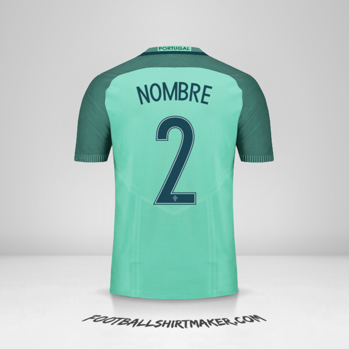 Camiseta Portugal 2016 Visita -  nombre - 2