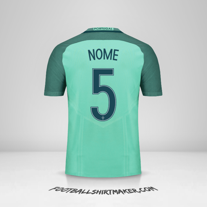 Maglia Portogallo 2016 Seconda -  nome - 5