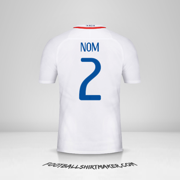Maillot Chili 2016 Extérieur -  nom - 2