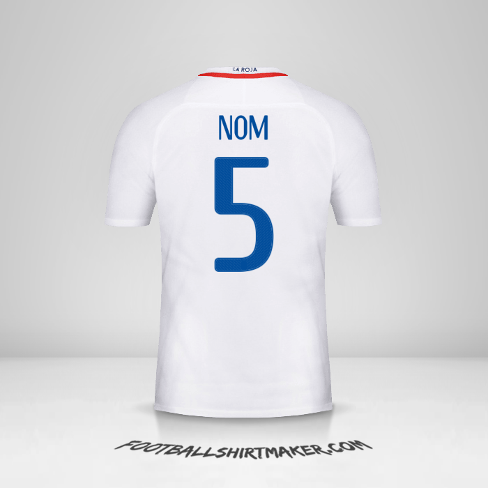 Maillot Chili 2016 Extérieur -  nom - 5
