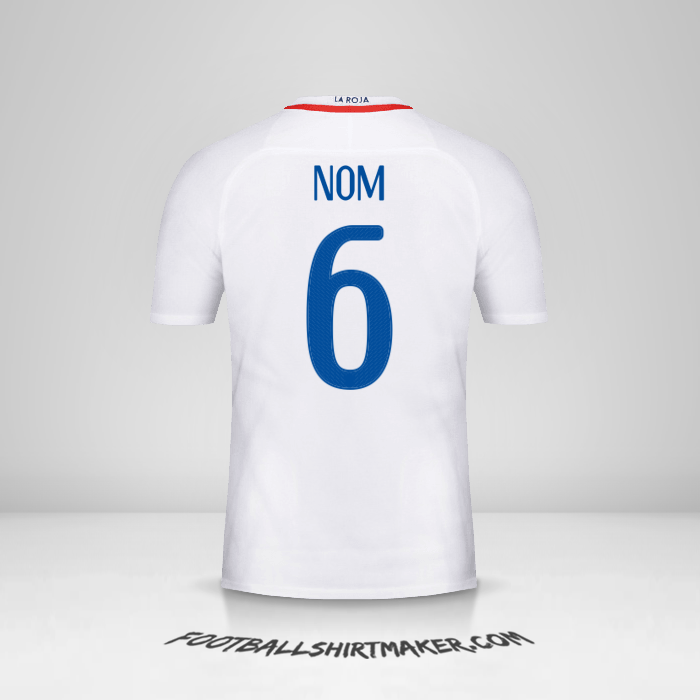 Maillot Chili 2016 Extérieur -  nom - 6