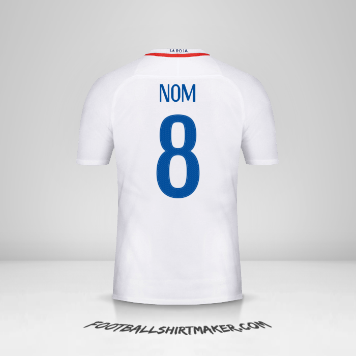 Maillot Chili 2016 Extérieur -  nom - 8