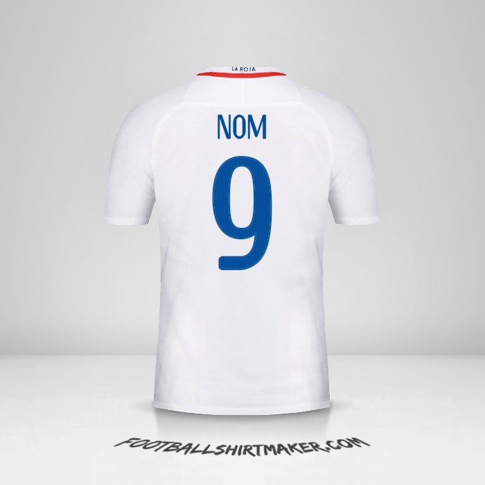 Maillot Chili 2016 Extérieur -  nom - 9