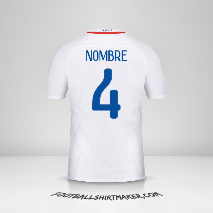 Jersey Chile 2016 Visita -  nombre - 4